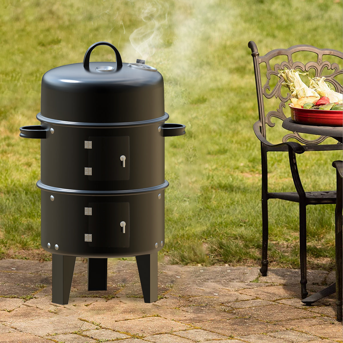 BBQ Hitow Grill inch Vertical 33 Charcoal – Smoker hitowofficial Steel